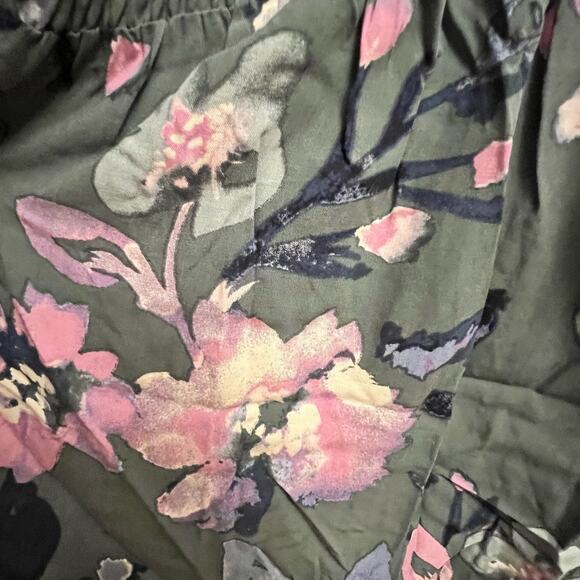 Jessica Simpson Floral Pink Green Maternity Wrap Maxi Dress Size Medium NWT - Picture 16 of 16